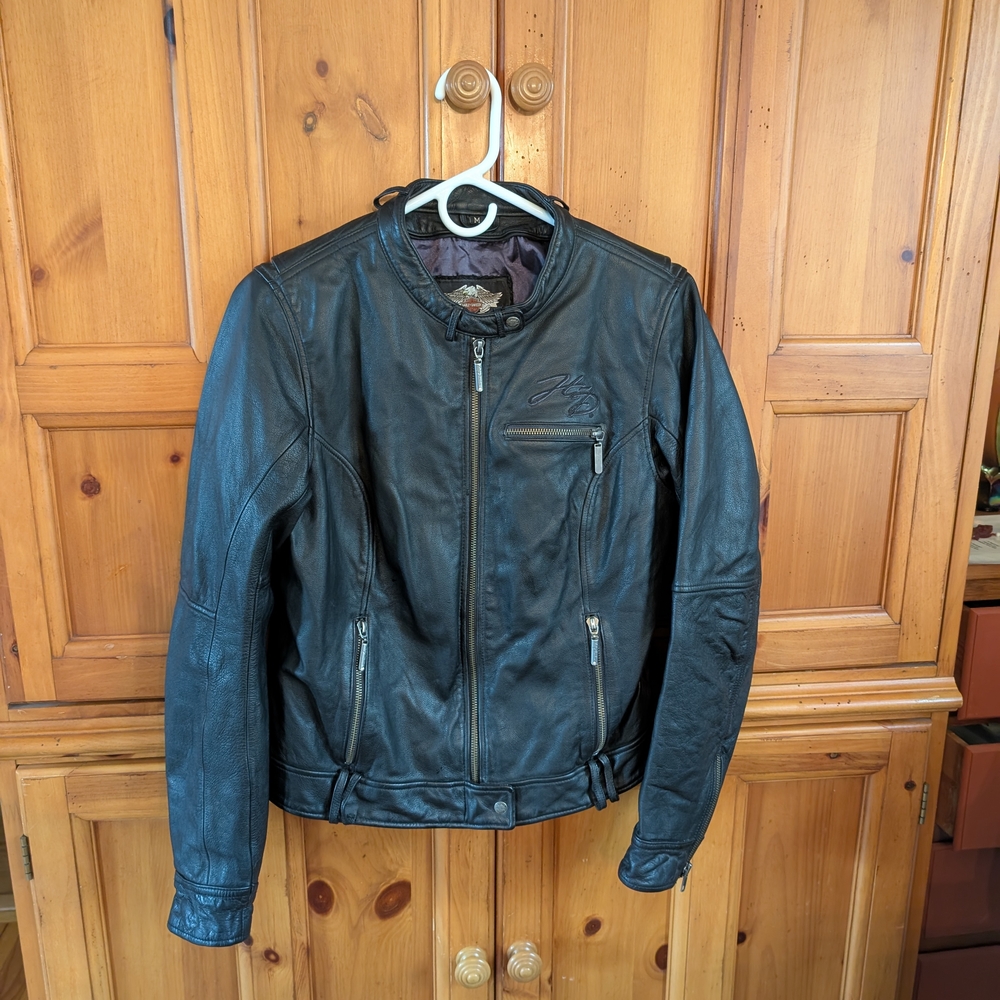 Vintage Harley Davidson Black Leather Jacket EUC